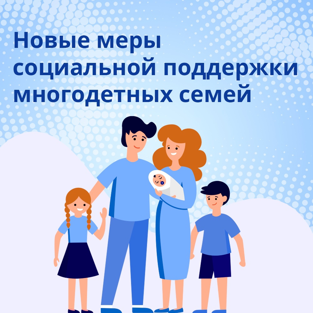 Новые меры социальной поддержки многодетных семей.